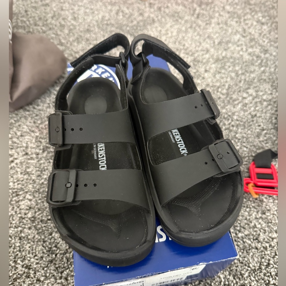 Birkenstock Kids Black Double-Strap Sandals